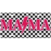 UEQIKI Mama Checkered Pink Front License Plate 6