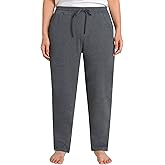 Weintee Women's Plus Size Cotton Knit Pants with Pockets
