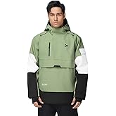 YEEFINE Men's Ski Jacket Snowboard Snow Coat Waterproof Insulated Winter Warm Loose Fit Pullover Hoodie