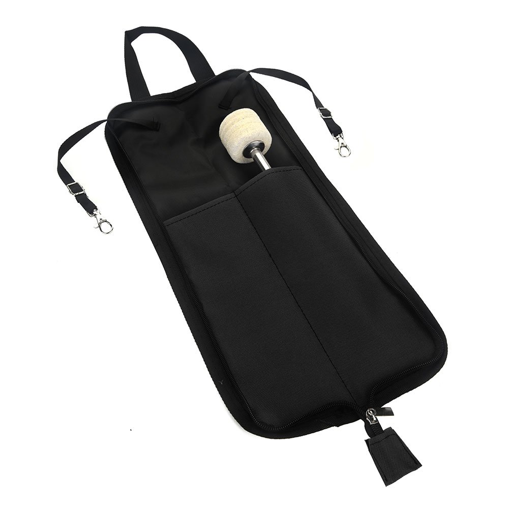 Drum Stick Bag, Drum Stick Storage Hanging Bag Drumstick Portable Handbag with Handle(Black)