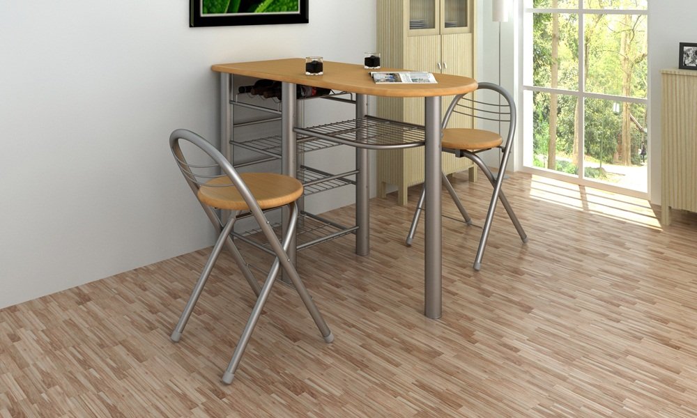 Cocina Bar de desayuno  Set de mesa y sillas Madera