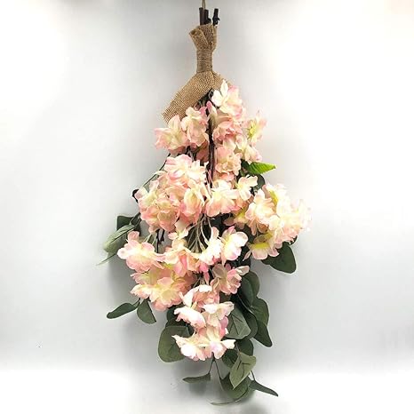 Amazon 桜 ユーカリ スワッグ 春 造花 壁掛け 玄関 ハンドメイド さくら スワッグ リース 造花 壁掛け 玄関 ハンドメイド トロピカル アーティフィシャルフラワー フラワーアレンジ フラワーアレンジメント 高級造花 造花 飲食店 美容院 ネイルサロンマツエク バー