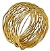 Set of 12 Gold Round Mesh Napkin Rings