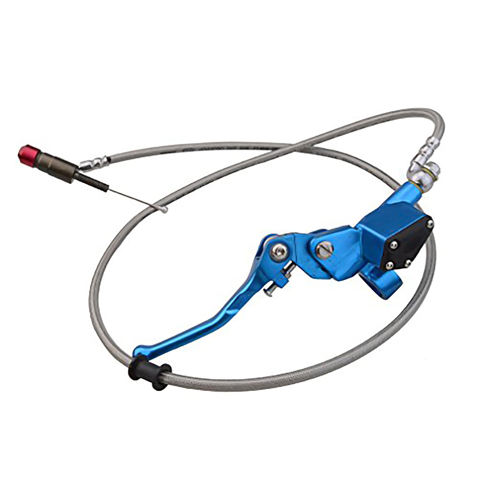 GOOFIT 1200mm Hydraulic Clutch Lever Master Cylinder Fluid Reservoir Lever Replacement for 125cc - 250cc Vertical Engine Off Road Motorcycle Pit Dirt Bike Motocross ATV Quad Blue