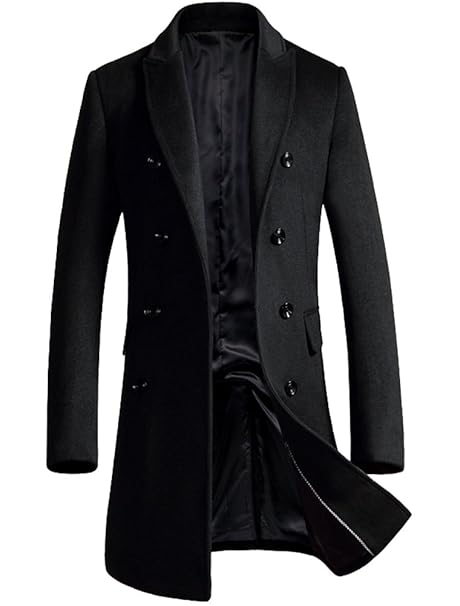 Vogstyle Herren Warme Wolle Coat Wintermantel Jacke Herrenmantel