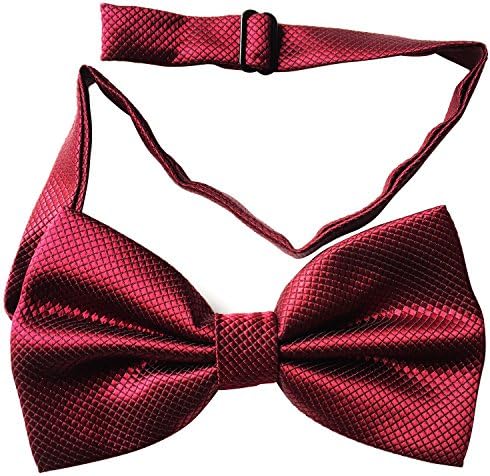 Mens Pre Tied Bow Ties Solid Color Tuxedo Bow Tie Adjustable Mens Bowties