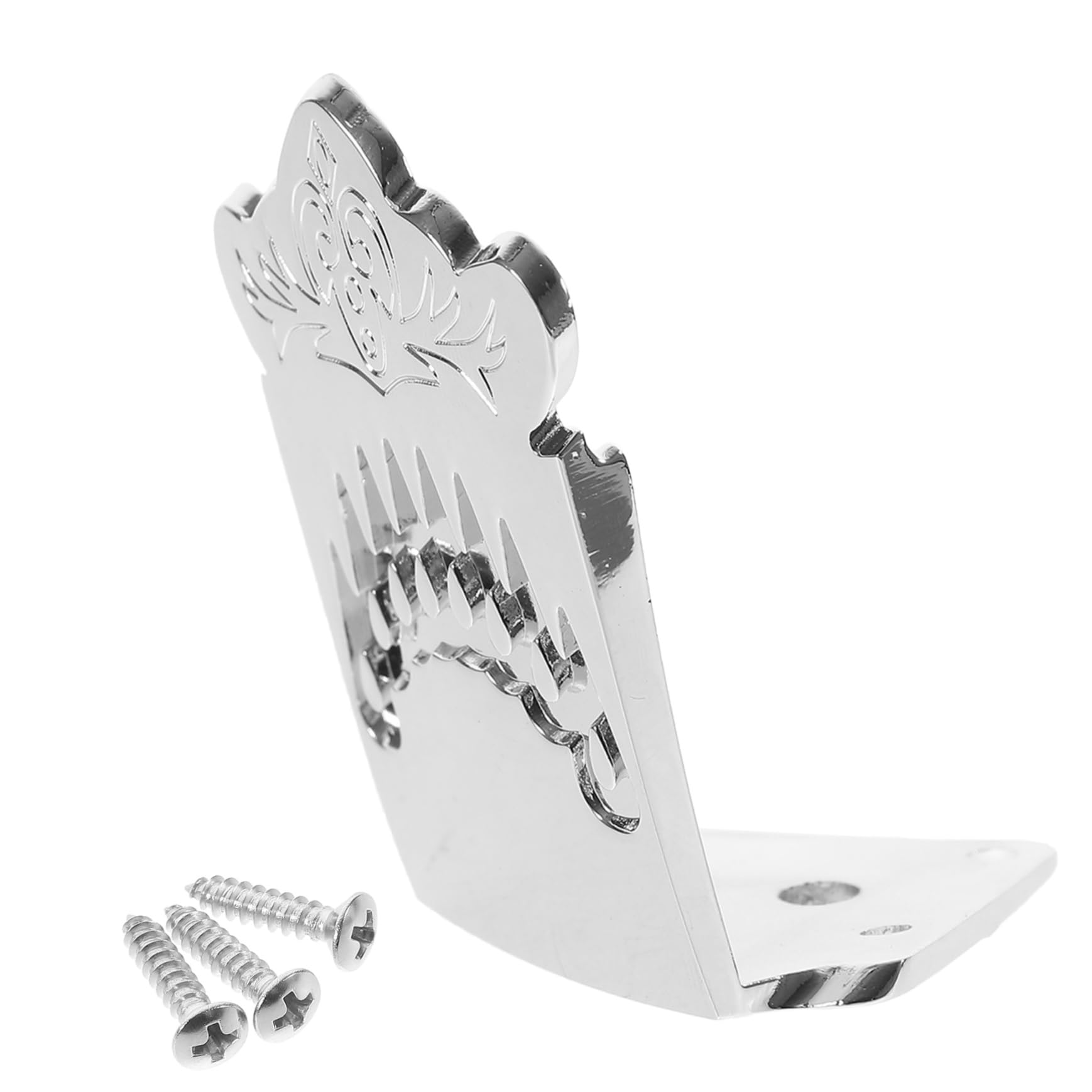 1set Metal Mandolin Tailpiece with Screws String Mandolin Accessory Durable and Beautiful Design for Enhanced Performance and Easy Installation