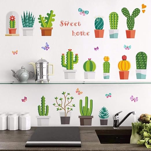 Hah Grün Topfpflanzen Grenze Sockel Fenster Glas Kabinett Mädchen Junge