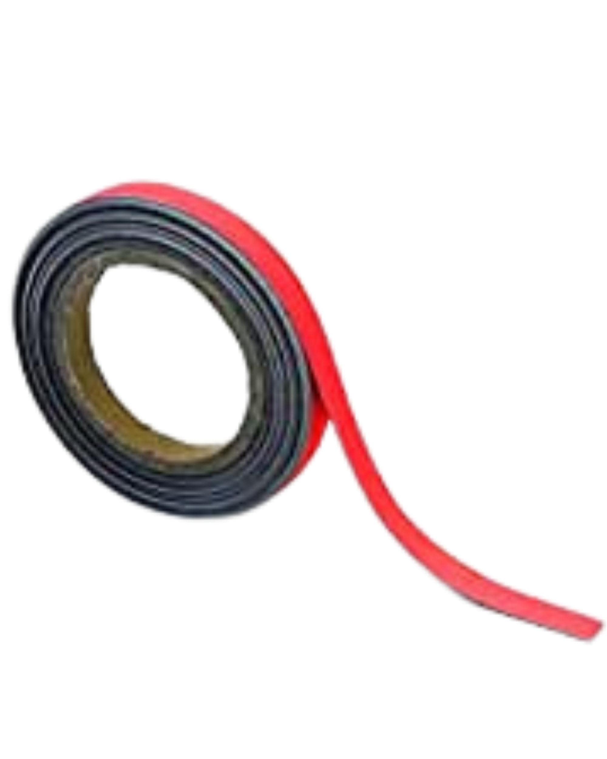 Magnetic Steel Easy-Wipe Tape, Thin & Flexible, Cut to Fit Strip, Strong Magnetic Tape, High Visible Identification, Suitable For All Non-Magnetic Surfaces - Red - H.15mm x W.10M
