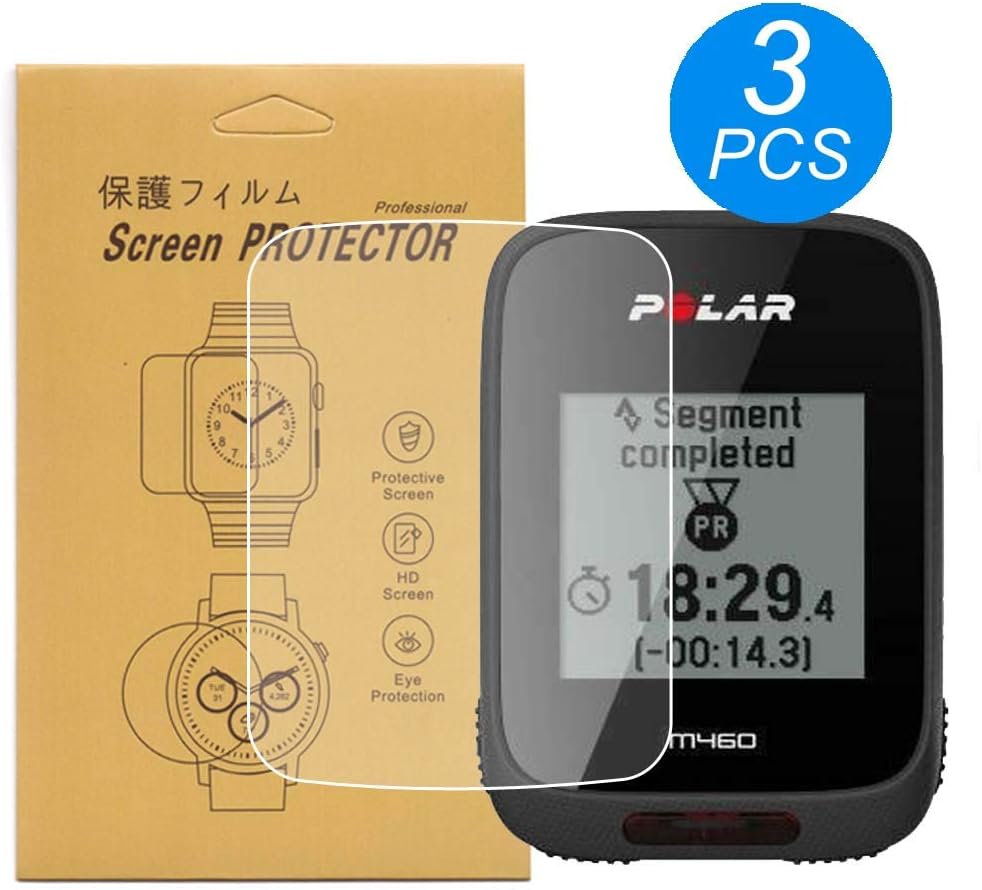 [3-Pcs] For Polar M450 M460 Screen Protector,Full Coverage Screen Protector HD Clear Anti-Bubble and Anti-Scratch