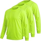 HYCOPROT Hi Vis Safety Shirts High Visibility Long Sleeve T Shirt Construction Work T-Shirts for Men Women, Meets ANSI/ISEA
