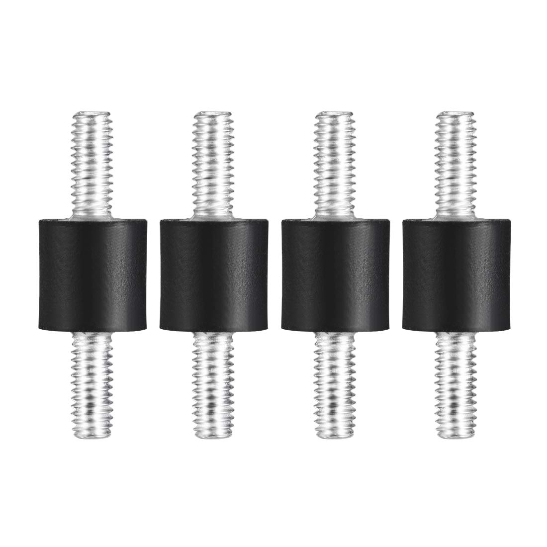 sourcing map 10 x 10mm Rubber Mounts,Vibration Isolators,Shock Absorber with M4 x 10mm Studs 4pcs