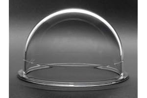 JMX Acrylic/PC CCTV Replacement Clear Camera Dome Cover Security Camera Housing Pet Dog Fence Window Skylight Window (3.8 Inc