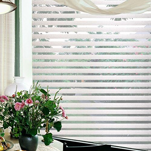 RNQASHZS Frosted Glass Films Window Stickers Thicken Translucent no Glue Office Office partition Striped Static Electricity-A 90x100cm(35x39inch)