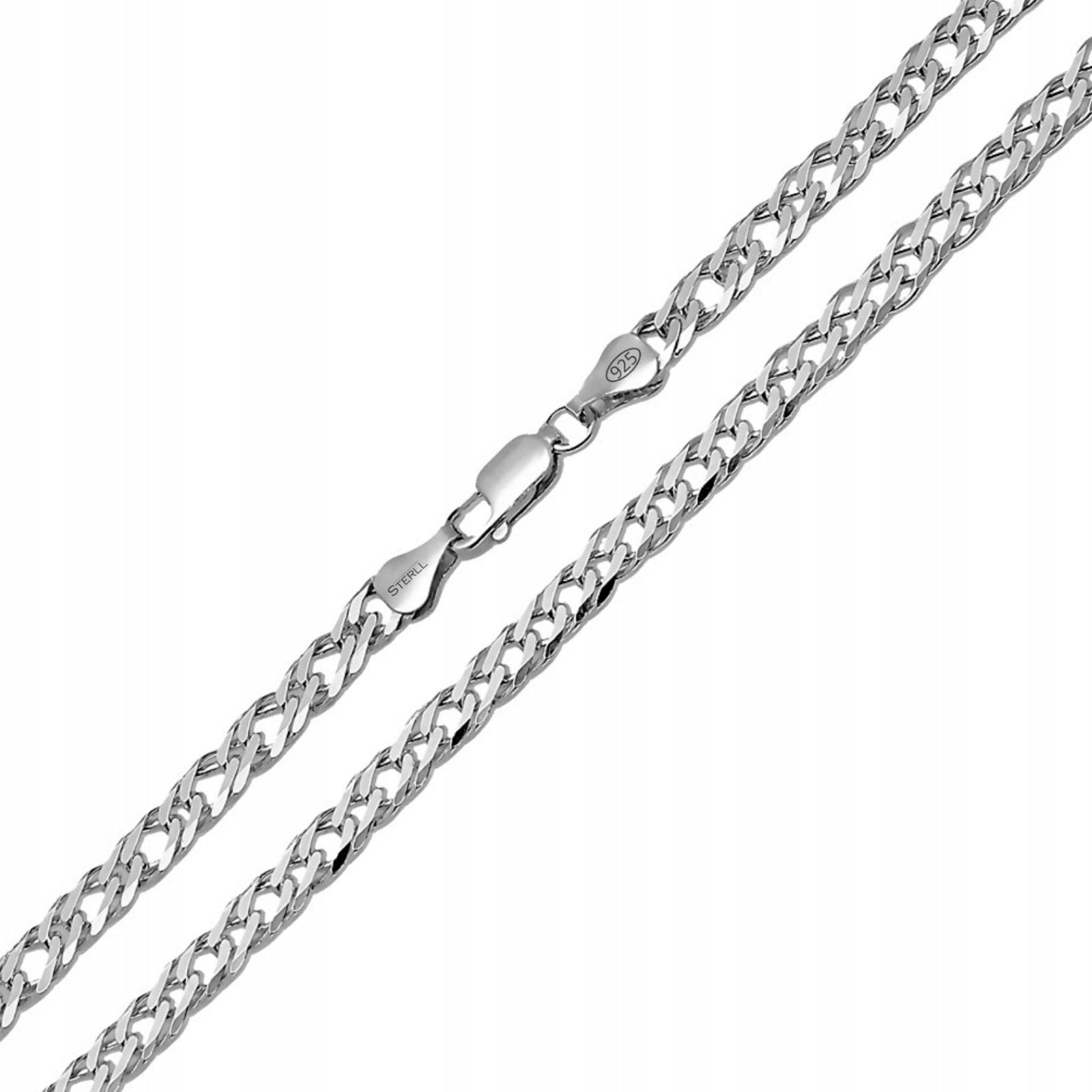 STERLL Mens Silver Chain Necklace With Flat Links And Secure Lobster Clasp Closure