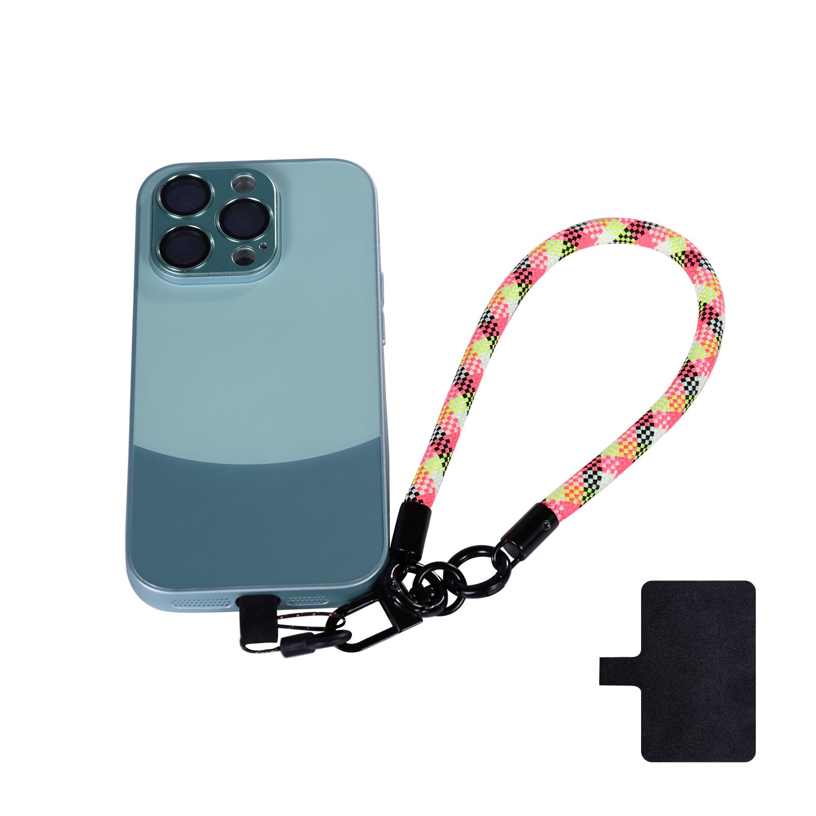 Kader Universal Cell Phone Lanyards, Multifuctional Colorful Neck Strap Phone Wrist Lanyard with 1Pcs Phone Patch Tether Tab for Most Smartphones (Short, Orange)