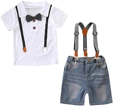 baby boy jean shorts with suspenders