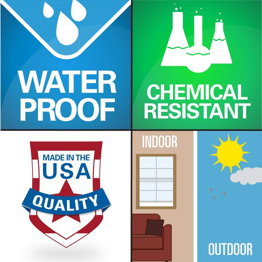 6 Pack (4in x 4in) Recycle Logo and Trash can Sticker to Organize Your Trash - for Trash cans, Garbage containers and Recycle Bins - Premium Vinyl Decal (4in x 4in, Compost 6pk): Home Improvement