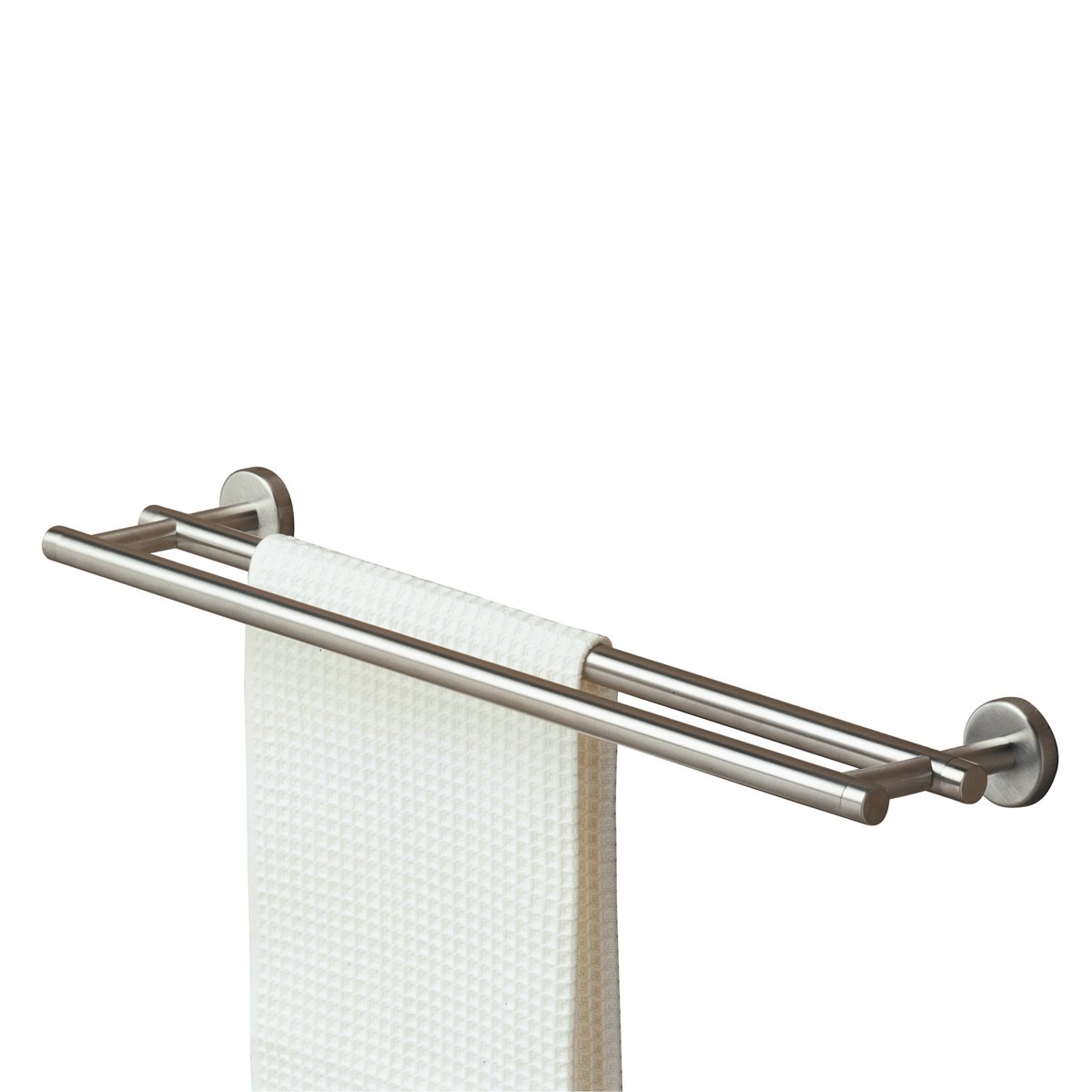 Tiger Stainless Steel Brushed Towel Rail, 58.1 x 5 x 13 cm, Boston Double, 10 year warranty
