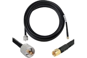 WIZACE 15 ft SMA Male to PL259 UHF S-MR240 Extension Cable (50 Ohm), Pure Copper Coaxial Cables for RF Applications,Antenna Analyzer,Handheld HAM & CB Radio,SWR Meter,Dummy Load