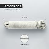 Besto Washing Line Rope Outdoor 4mm 30M Cotton Braided Clothesline view 2