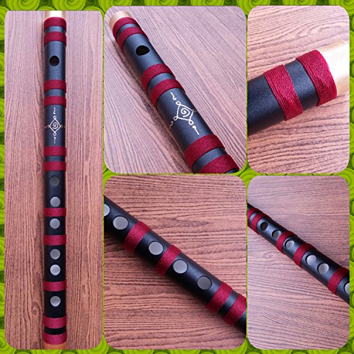 Thai Black Fife / Mini Flute in key C ( Binding Black Nylon )