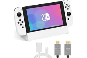 RuntoGOL TV Docking Station for Switch,Portable Switch OLED Charger Stand Support 4K HDMI Output, Replacement for Official Nintendo Switch Base,Switch Dock with Type-C and HDMI Cable