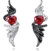Angel Devil Earrings Sterling Silver Demon Angel Wings Drop Earrings Birthday Valentine's Day Jewelry Gifts for Women