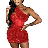 Women's Sexy Elegant Bodycon Dress Party Club Night Outfit Hot Drilling Clubwear