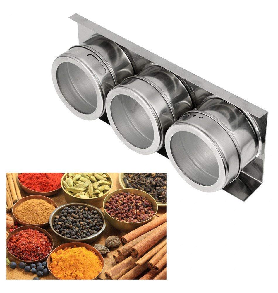 PAYPIN Stainless Steel Spice Storage Rack Masala Storage Box Spice Storage Jar Tin