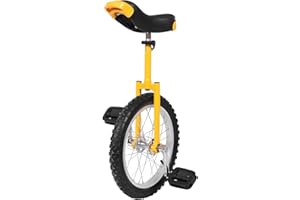 LIANDU-US Unicycle 16''/24'' Wheel Outdoor Unicycle, 28''-32''/36''-40'' Adjustable Seat Unicycle Bike for Outdoor Sports Entertainment Fitness Exercise Balance Training One Wheel Bike Cycling Unicycle