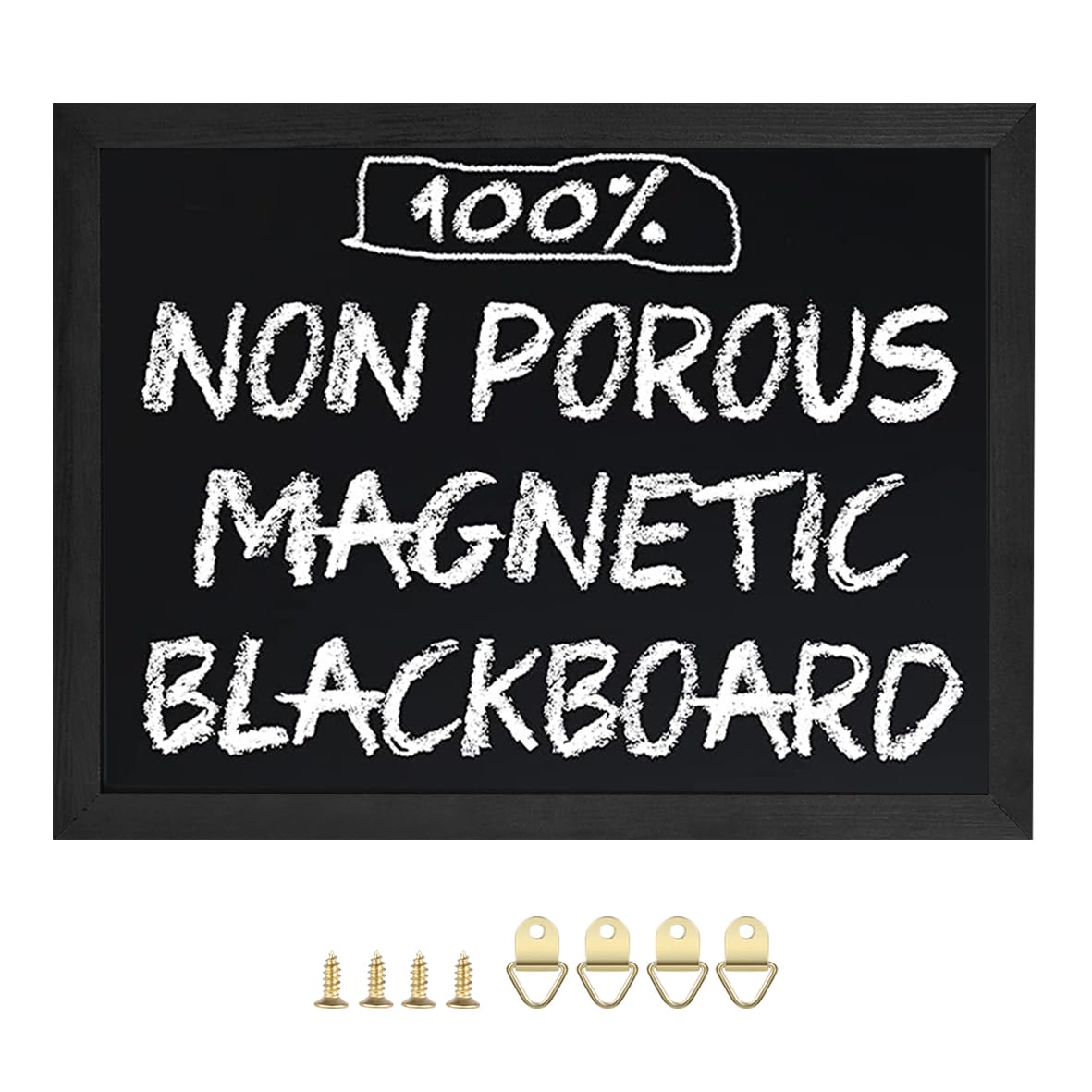 Umtiti Blackboard Magnetic Board, 17.7" x 23.6"(45cm x 60cm), Pine Wood Framed Rustic Vintage Decor. Chalkboard for Wedding, Kitchen, Bar, Restaurant, Menu for Home(HB-BK-4560)