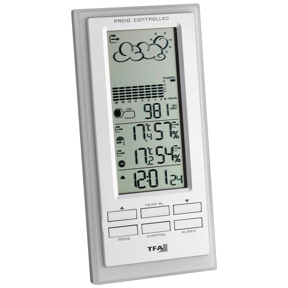 TFA 35.1101.02 Faktum Radio-Controlled Weather Station - Silver Grey