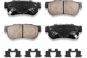 HYFTJYZ Ceramic Rear Brake Pads Set Compatible with Hyundai Azera/Elantra/Santa Fe/Sonata/Tucson/XG300/XG350,Kia Amanti/Magentis/Optima/Sportage,Automotive Replacement Disc Brake Pads Rear for Vehicle Models