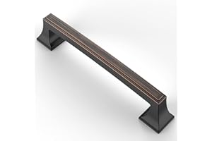 Asidrama 10 Pack 5 Inch(128mm) Oil Rubbed Bronze Kitchen Cabinet Handles, Cabinet Pulls Kitchen Cabinet Hardware Cupboard Han