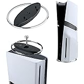 Mcbazel Vertical Stand for PS5/PS5 Slim/Pro Console, Stable Base with Anti-Slip Pad and Screws, Non-Slip Base, Space-Saving PlayStation 5 Base Accessories - Silver