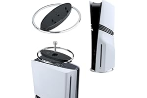Mcbazel Vertical Stand for PS5/Pro/Slim Console, Base Stand Replacement Stable Docking Station for PS5 Console - Silver
