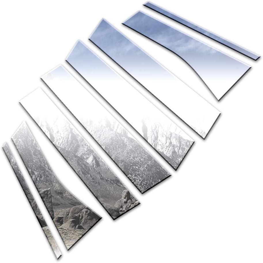Brighter Design 6p Chrome Pillar Post Set w/o Keyless Entry fit for 2013-2019 Ford Escape