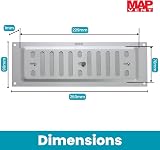 Map SAA Satin Anodized Aluminium Adjustable Air Vent 9x3 228mm x 76mm view 3