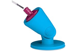 tweexy Hinge Untippable Nail Polish Bottle Holder | Anti-Spill Nail Polish Holder Stand, Tilted, Smartgrip Airlock Suction | Fingernail Painting, Nail Art Tools | Nail Polish Accessories (Beach Glass)