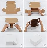 HORLIMER 25 Pack 9x6x2 Inches White Corrugated Shipping Boxes view 5