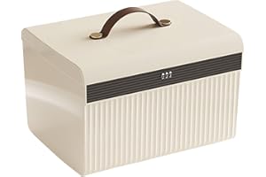 SUPVOX Combination Lockable Storage Box, Small Portable Plastic Safe for Files and Personal Items