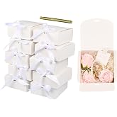 WLUSEAXI Small Gift Boxes, White Square Gift Box with Metal Pen, 10 Pack | DIY Freely, 4.5X4.5X2 Inch Gift Box For Wedding, Birthday, Baby Shower, Candy, Cookies