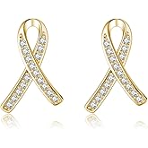 Reffeer Solid 925 Sterling Silver CZ Earrings Stud for Women Teen Girls Unique Post Stud Earrings Drop Stud Earrings