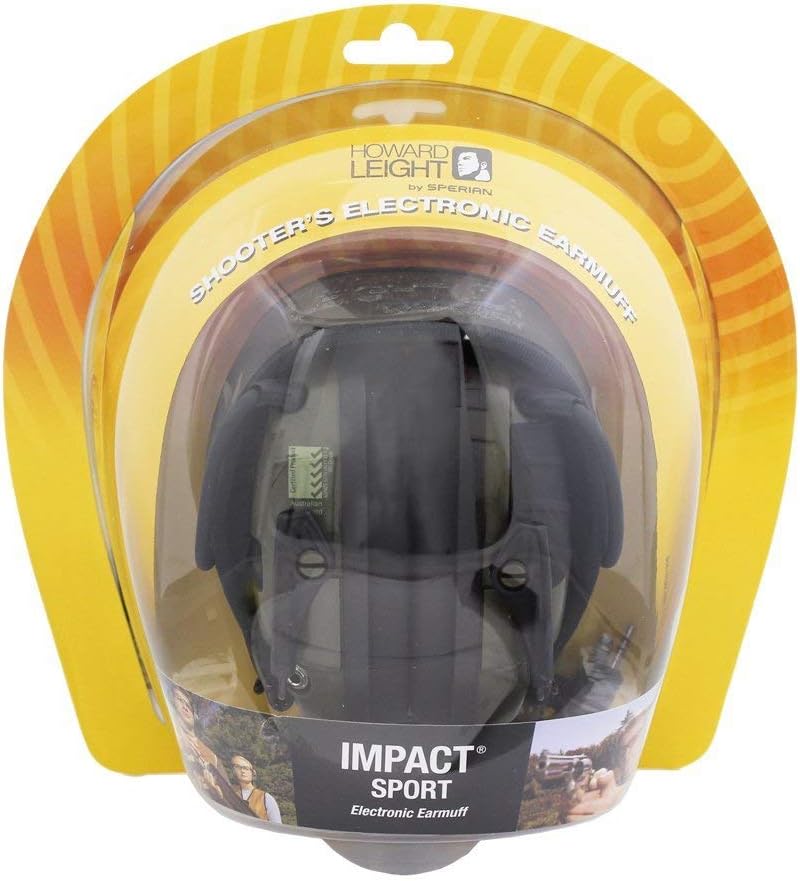 Howard Leight by Honeywell R-01526-PK2 2-Pack Impact Sport Sound Amplification Electronic Earmuff, Classic Green (R-01526-PK2), Classic Green,Green 2-pack: Home Improvement