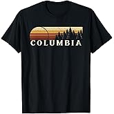 Columbia, OH Vintage Evergreen Sunset Eighties Retro T-Shirt
