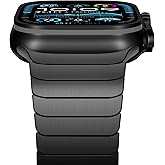 iiteeology Compatible with Apple Watch Bands 46mm/49mm/45mm/44mm/42mm/41mm/40mm, Luxury Stainless Steel Link Bracelet for Apple Watch Ultra 3/Ultra2/Series 1-11, 1 Bead