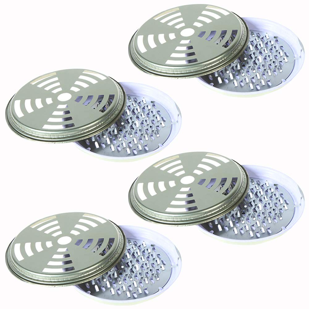 DaKuan Mosquito Coil Holder, 4 Packs Tin Mosquito Repellent Sandalwood Incense Coil Burner