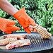 BBQ Gloves Silicone Heat Resistant BBQ Grill Gloves Great for Barbeque, Oven, Cooking, Frying, Baking, Smoking, Potholder, FDA Approved and BPA Free (Tong included)