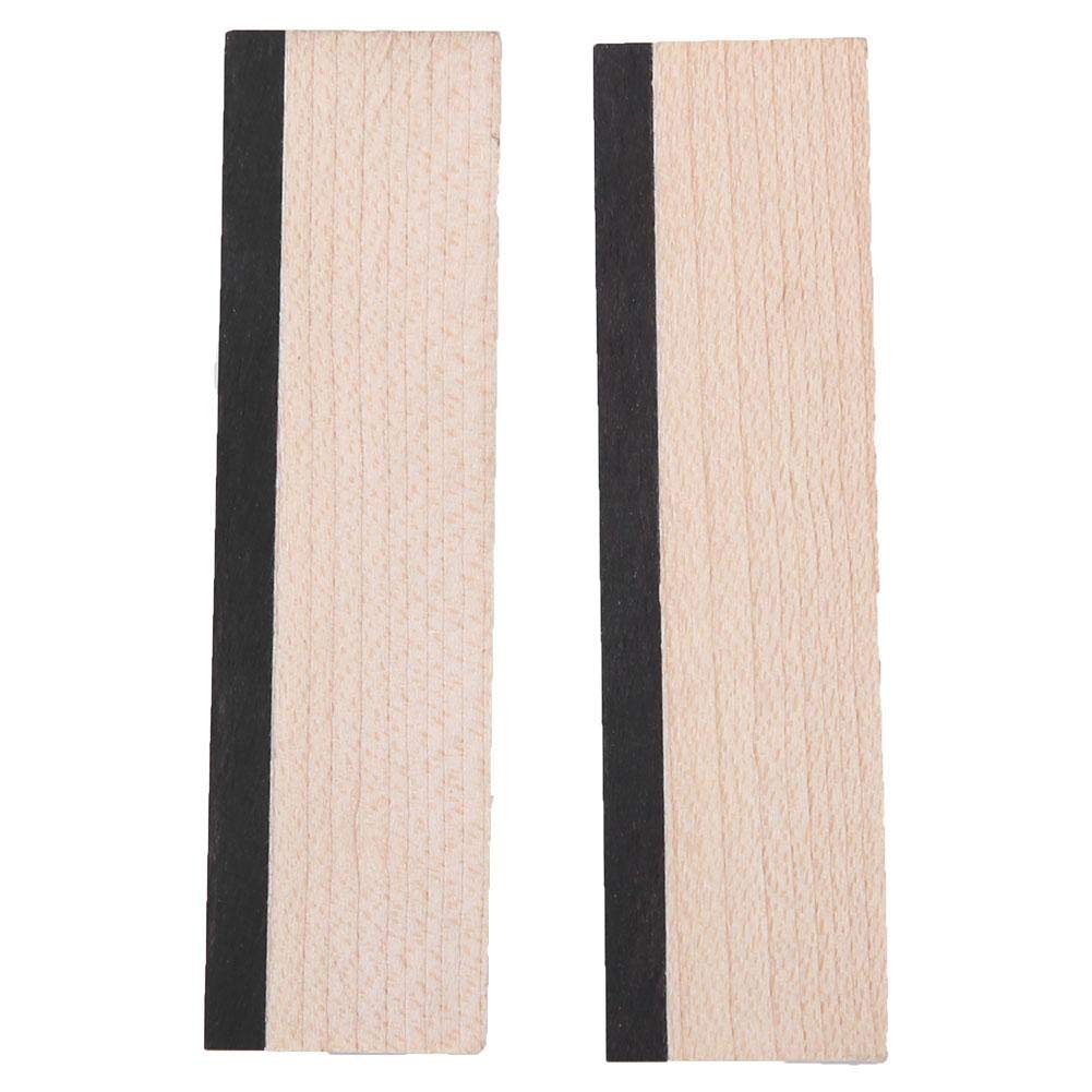 Bnineteenteam 2pcs Maple Wood Bridge Saddle for Mountain Dobro Guitar Hard Maple With An Ebony Top Musical Instrument Parts Performance Accessory Musical Instrument Accessories